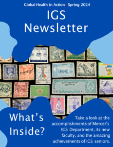 newsletter cover features stamps from other countries